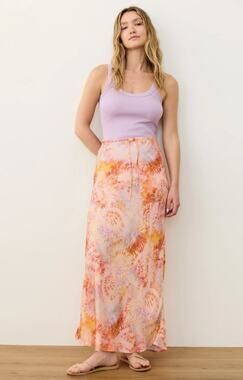 Marine Layer Gabrielle Floral Drawstring Maxi Skirt NWT